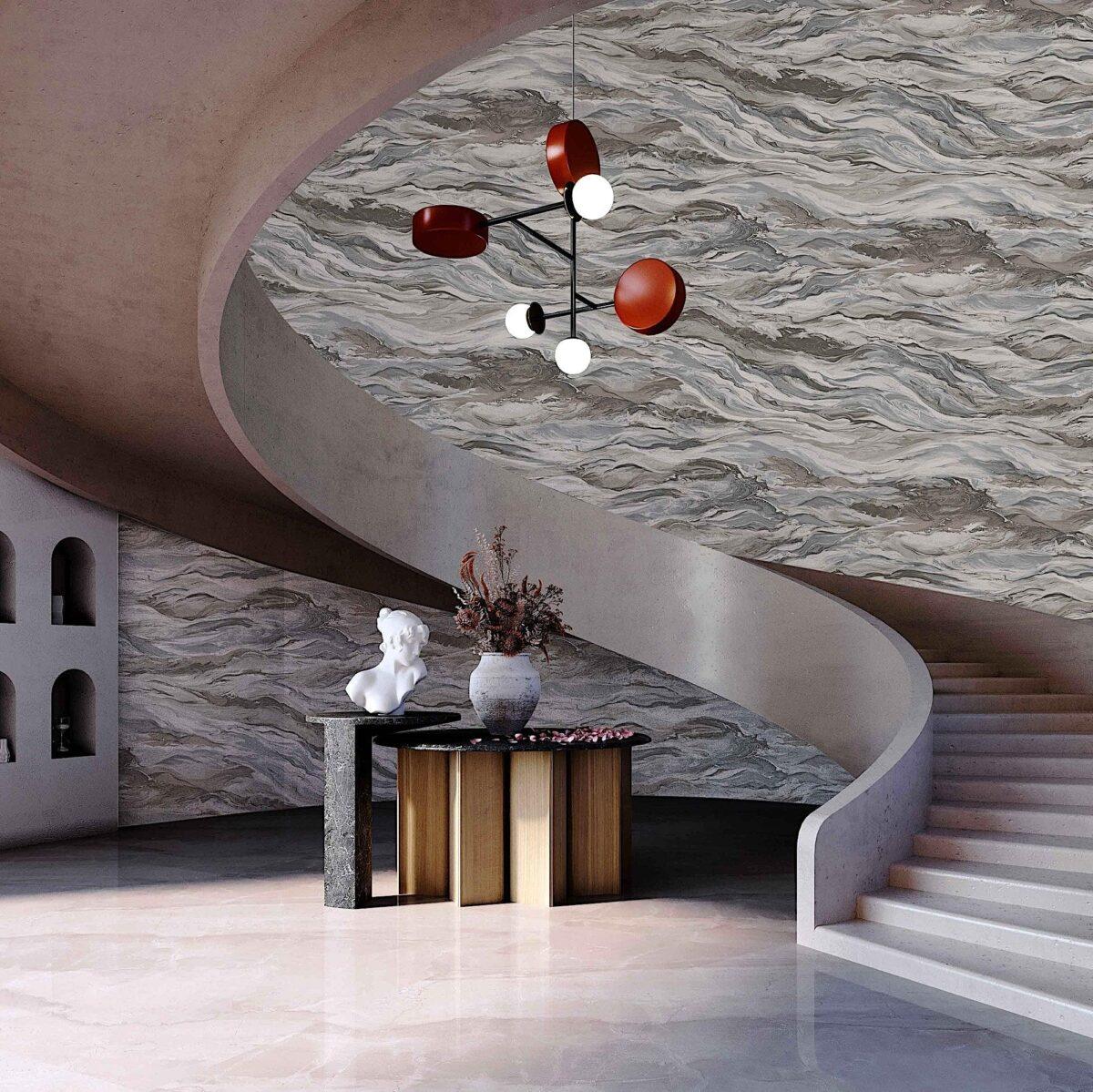 Modern Marble Design Wallpaper Brown Gray Code 23207-4 - Image 2