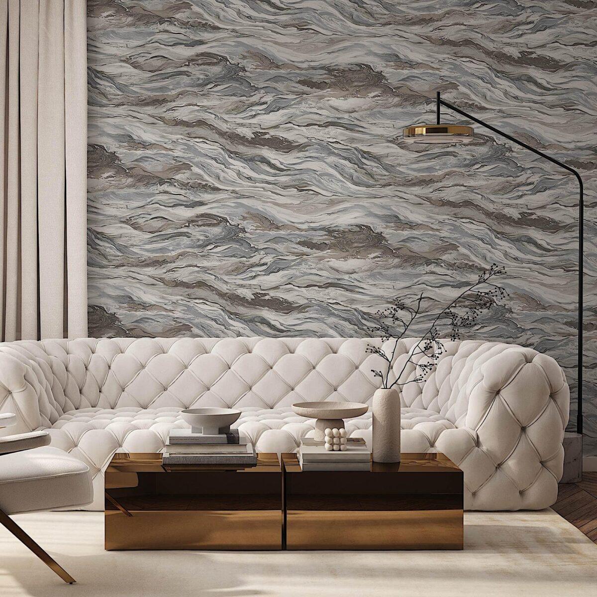 Modern Marble Design Wallpaper Brown Gray Code 23207-4 - Image 4