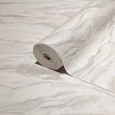Modern Marble Design Wallpaper White Code 23207-1