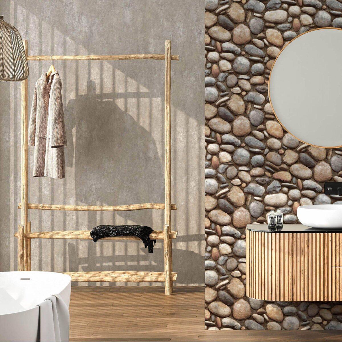 Modern Stone Design Wallpaper Brown  Code 23113-2 - Image 6
