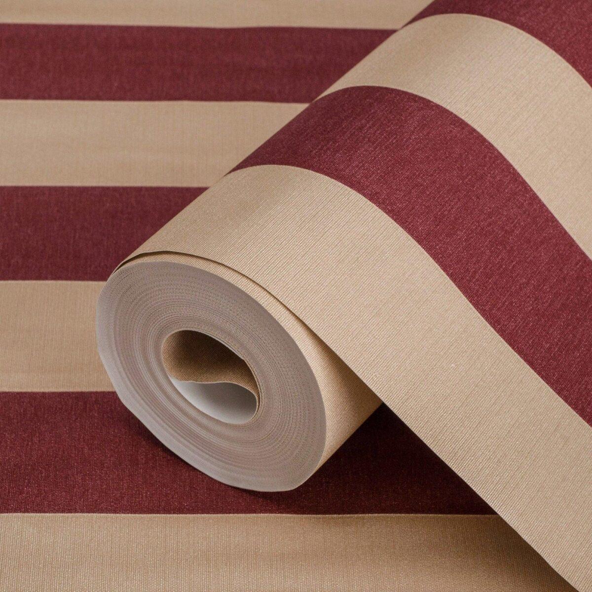 Striped Wallpaper Red Code 3704-9 - Image 1