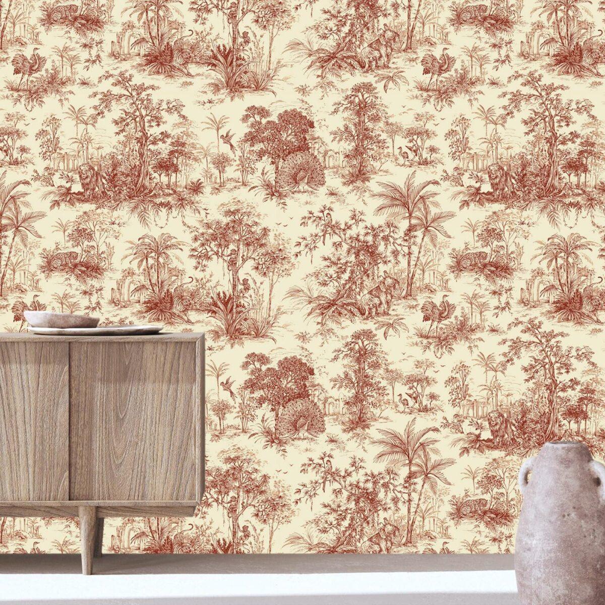 Wallpaper with Interesting Texture and Colours, Red Code 9909-4 - Image 2