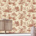 Wallpaper with Interesting Texture and Colours, Red Code 9909-4 - Image 2