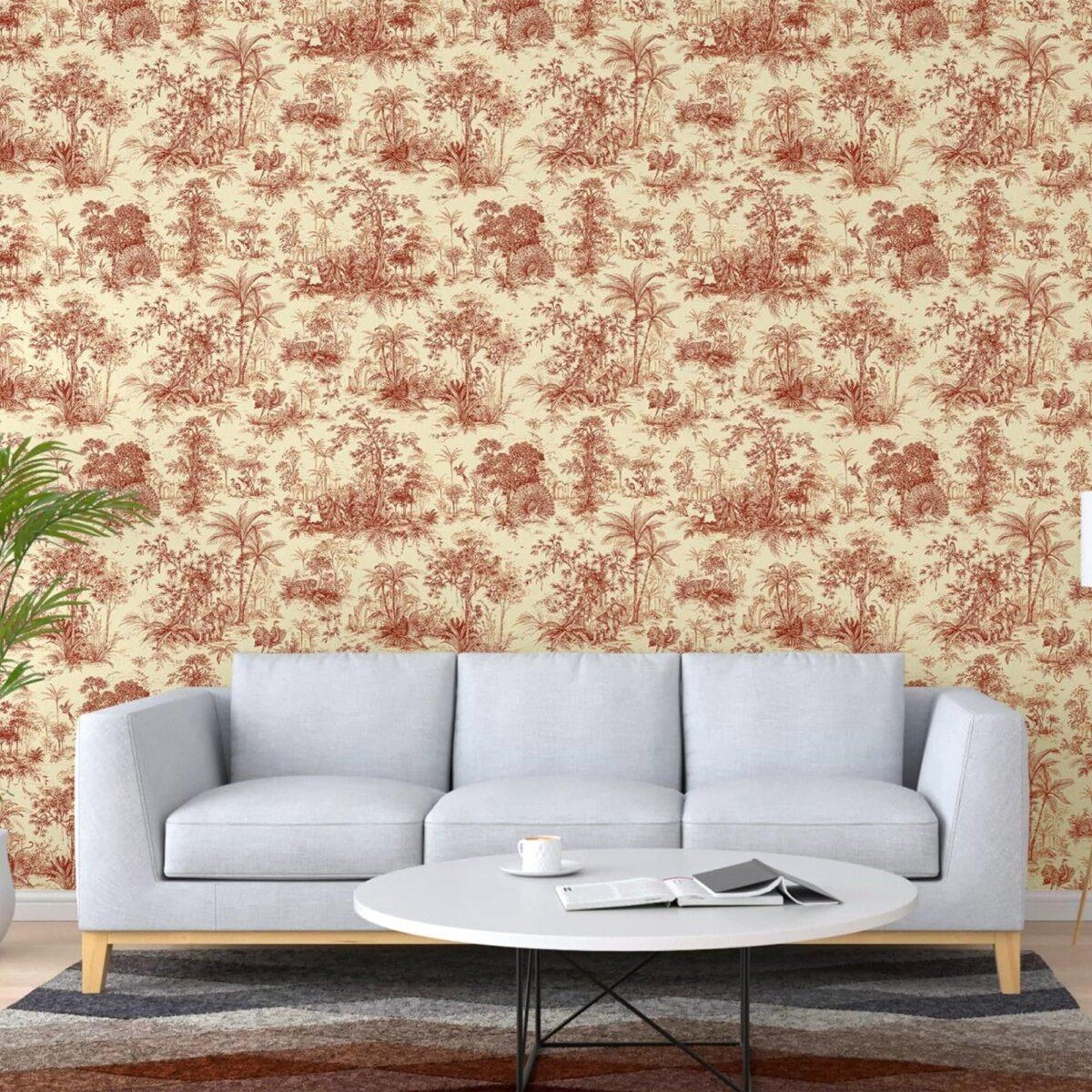 Wallpaper with Interesting Texture and Colours, Red Code 9909-4 - Image 6