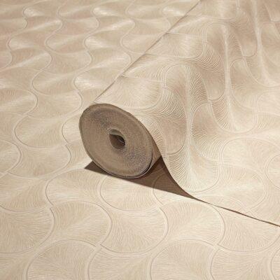Geometric Design Wallpaper Cream Code 23201-3