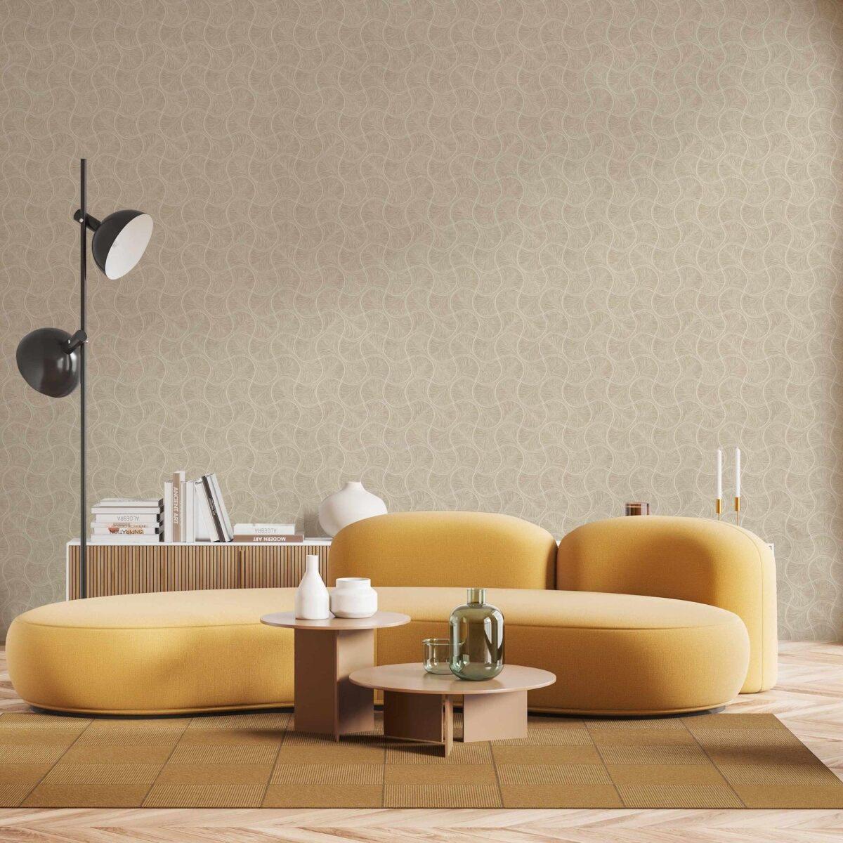 Geometric Design Wallpaper Cream Code 23201-3 - Image 2