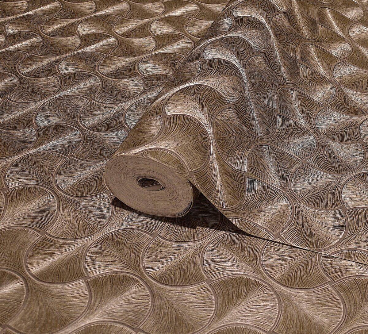 Geometric Design Wallpaper Dark Beige Code 23201-5 - Image 1