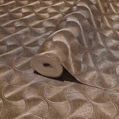 Geometric Design Wallpaper Dark Beige Code 23201-5