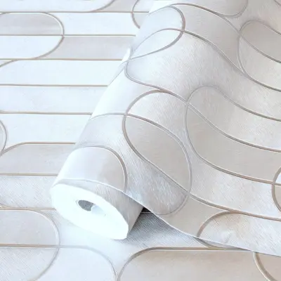 Modern Geometric Wallpaper Cream Code 1514-2