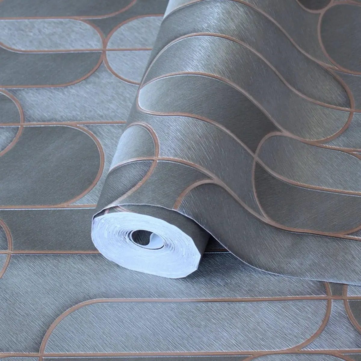 Modern Geometric Design Wallpaper Gray Code 1514-4 - Image 1