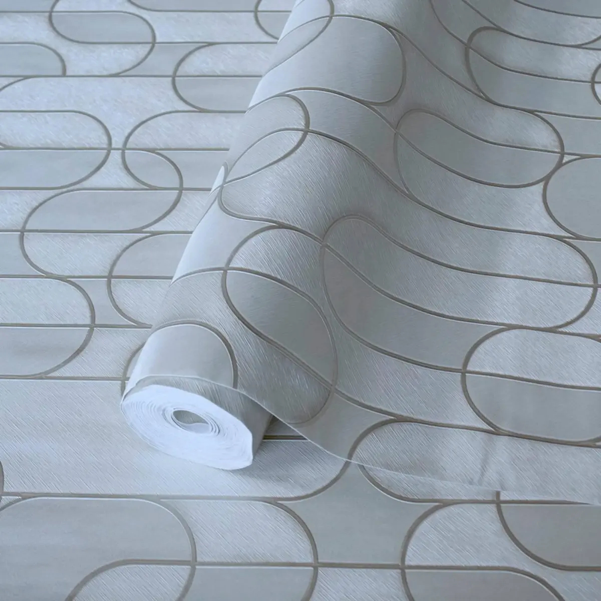 Modern Geometric Design Wallpaper Silver Code 1514-3 - Image 1