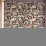Geometric Stone Design Wallpaper Brown Code 23106-4 - Image 6