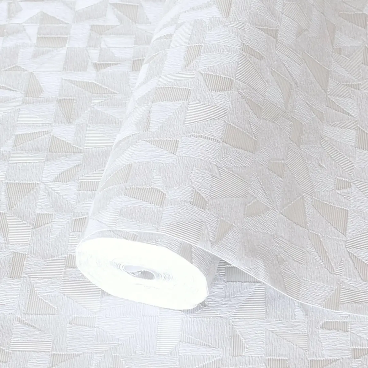 Modern Geometric Design Wallpaper White Code 1512-1 - Image 1