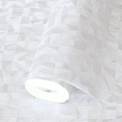 Modern Geometric Design Wallpaper White Code 1512-1