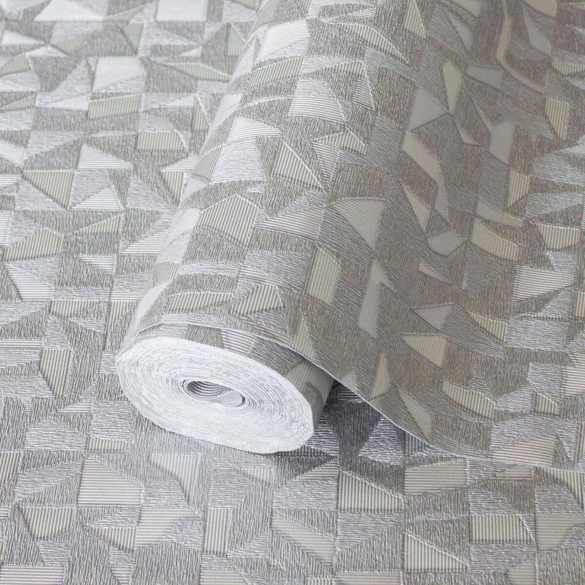 Modern Geometric Design Wallpaper Gray Code 1512-3 - Image 1
