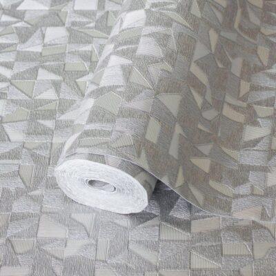 Modern Geometric Design Wallpaper Gray Code 1512-3