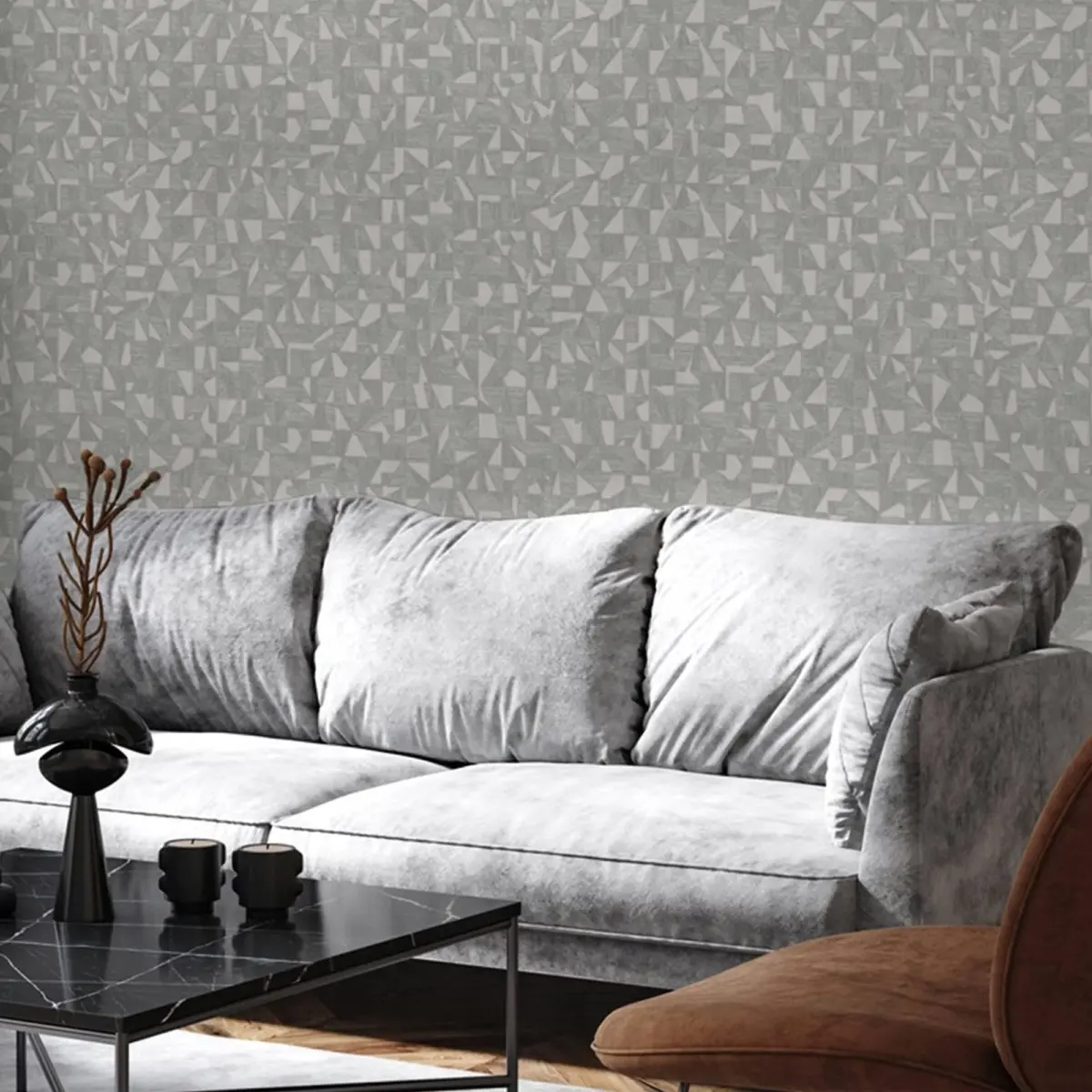 Modern Geometric Design Wallpaper Gray Code 1512-3 - Image 2