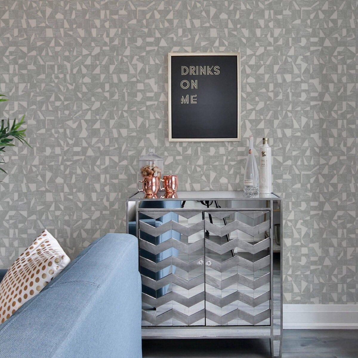 Modern Geometric Design Wallpaper Gray Code 1512-3 - Image 5