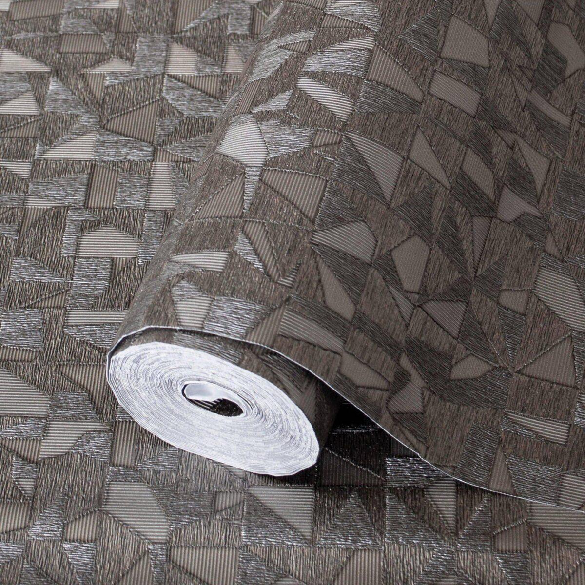 Modern Geometric Design Wallpaper Black Code 1512-6 - Image 1