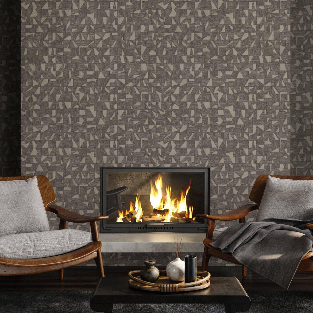 Modern Geometric Design Wallpaper Black Code 1512-6 - Image 6