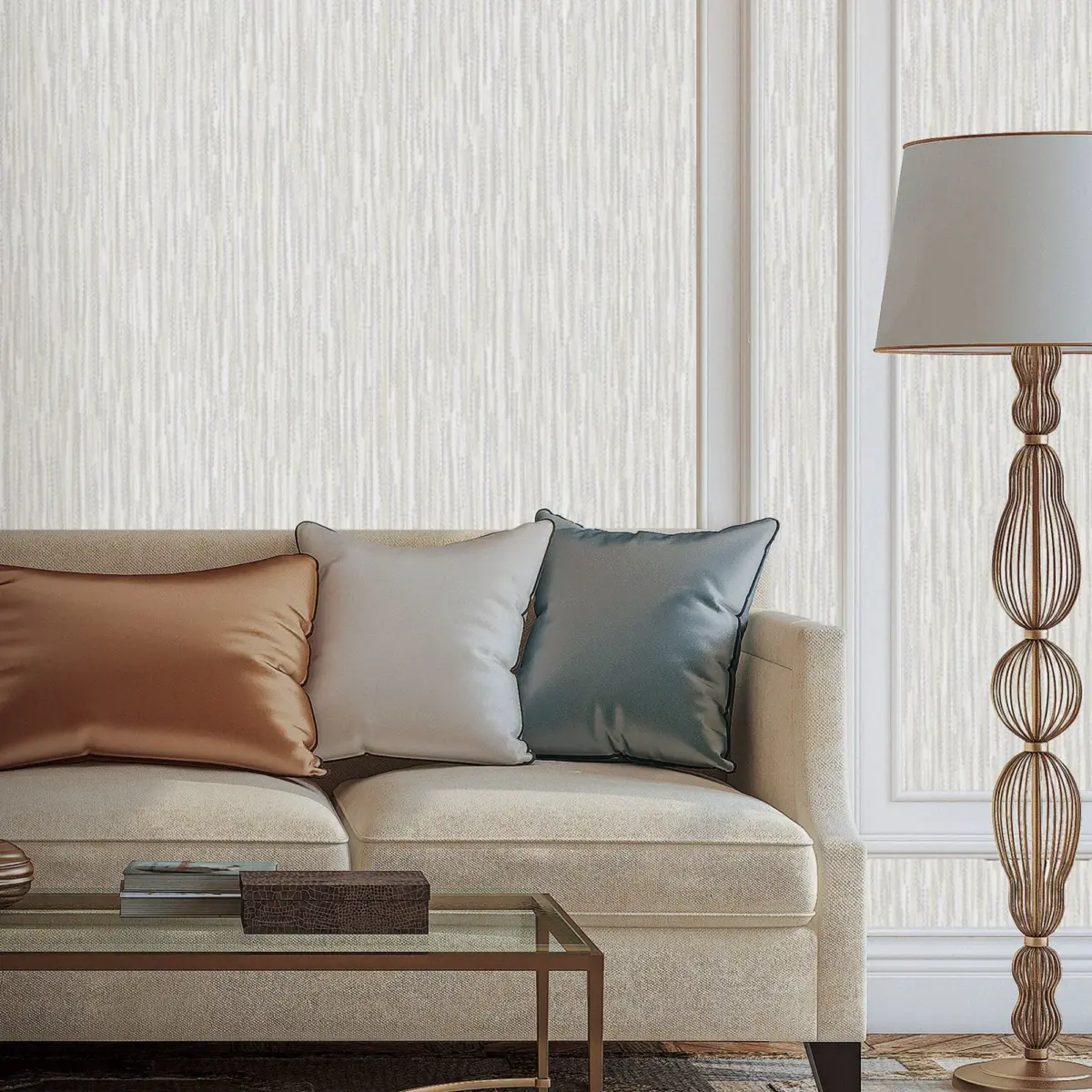 Classic Style Plain Wallpaper Gray Code 9910-2 - Image 2