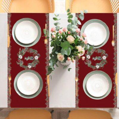 Code TR406 - Christmas Table Runner Collection Red