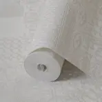 Geometric Damask Design Wallpaper Silver Code 1409-2
