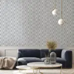 Wallpaper with stylized chain pattern Blue Code 7808-2 - Image 6