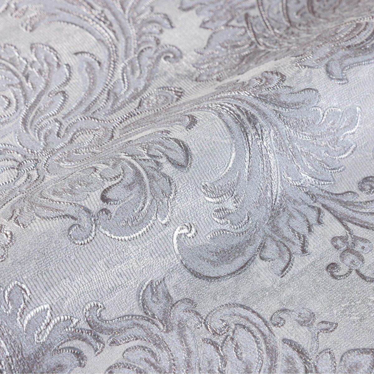 Rich baroque damask pattern wallpaper Gray Code 7807-2 - Image 3