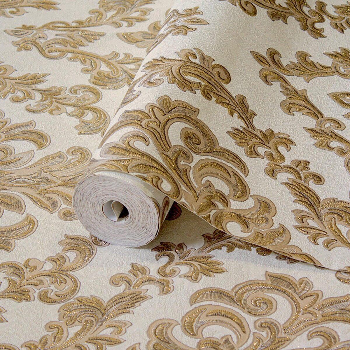Rich Damask Design Wallpaper Gold Code 1405-5 - Image 1
