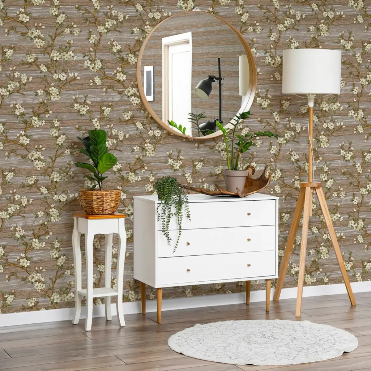 Floral Design Wallpaper Brown Code 1505-4 - Image 2