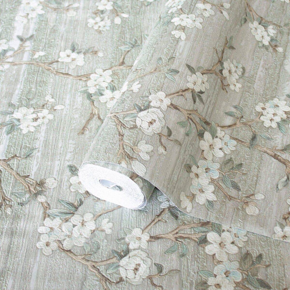 Floral Design Wallpaper Green Code 1505-2 - Image 1