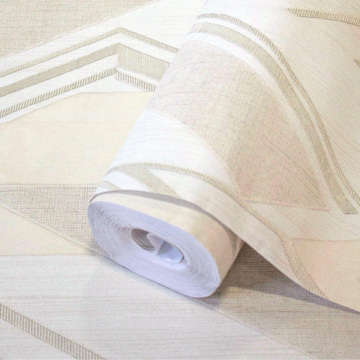 Geometric Wallpaper Cream Code 1205-1 - Image 1