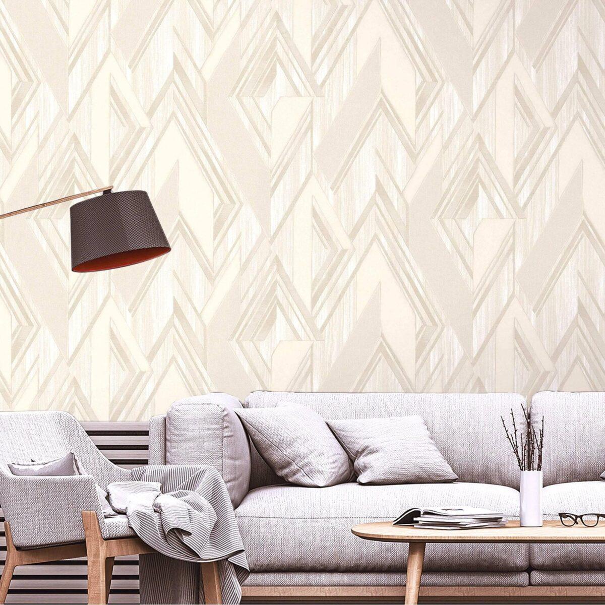 Geometric Wallpaper Cream Code 1205-1 - Image 5