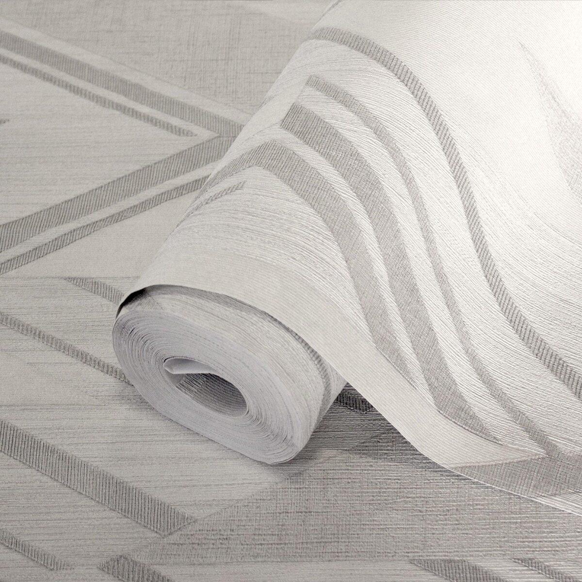 Geometric Wallpaper Gray Code 1205-3 - Image 1