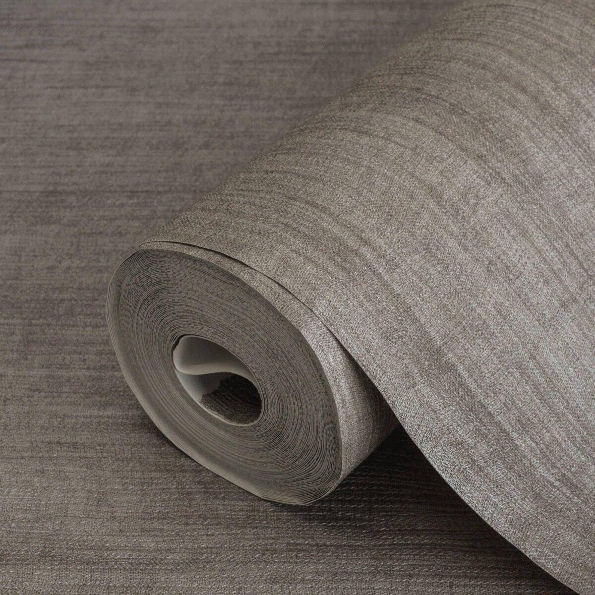 Linen Textile Inspired Subtle Texture Pattern Wallpaper Brown Code 3700-5 - Image 1