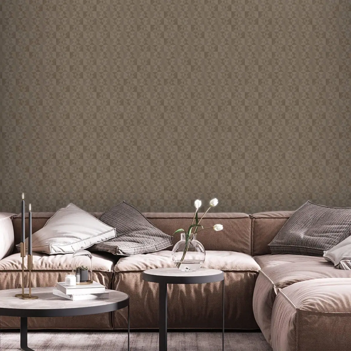 Minimalist Design Wallpaper Brown Code 1103-5 - Image 2