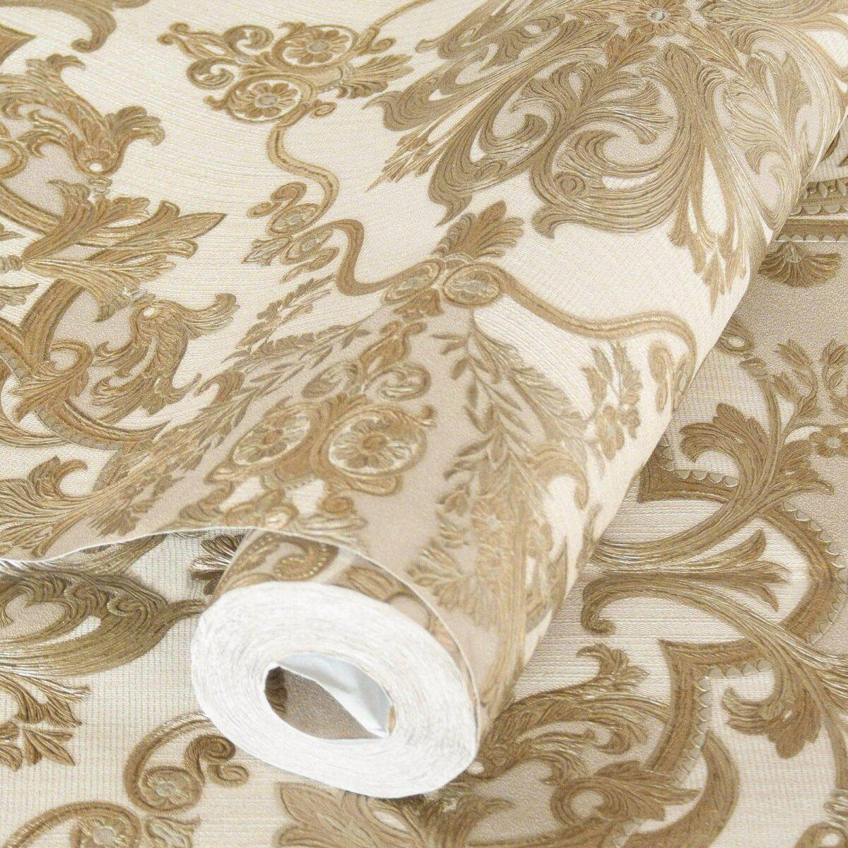 Damask Design Wallpaper Cream Code 1301-4 - Image 1