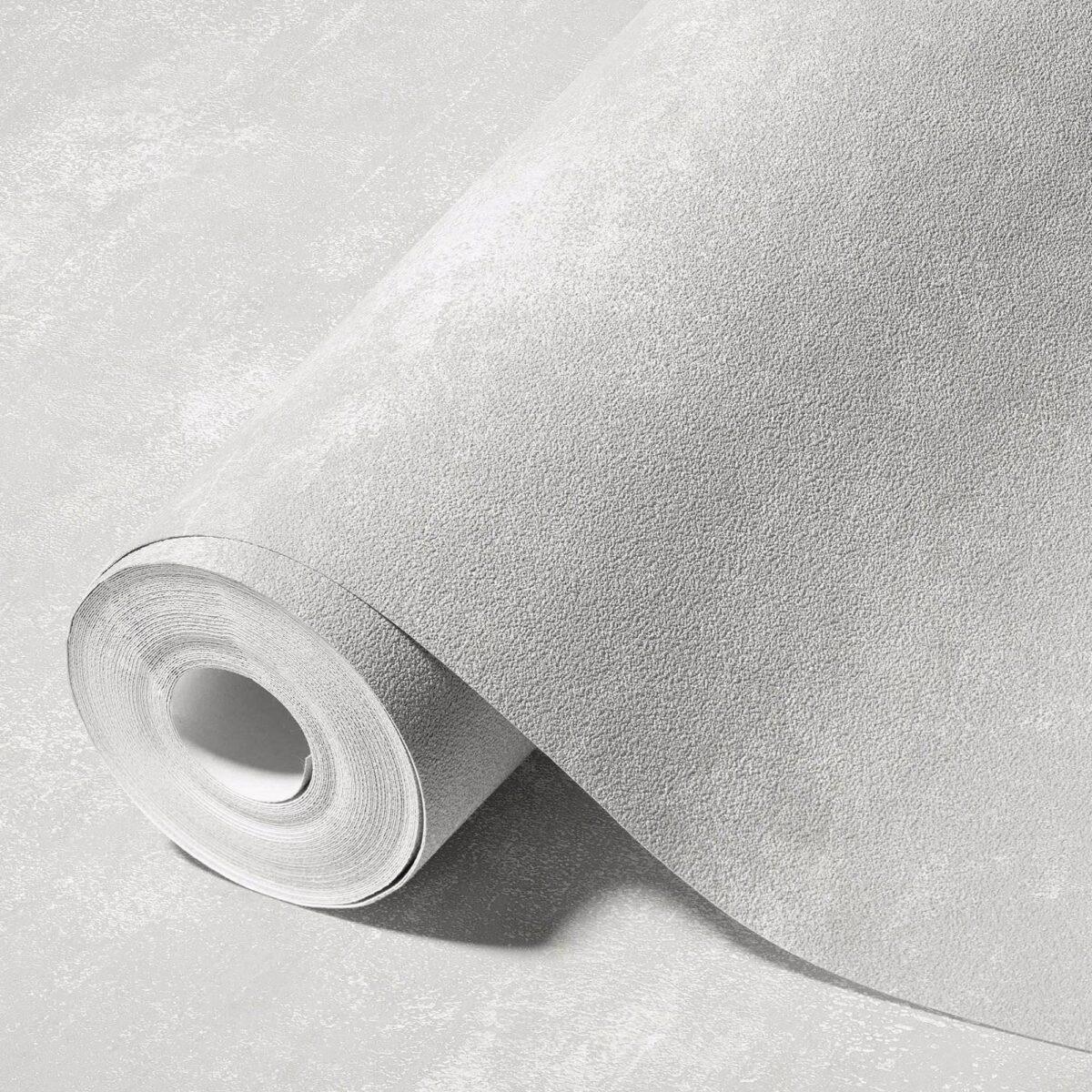 Modern Plain Design Wallpaper White Code 23111-1 - Image 1