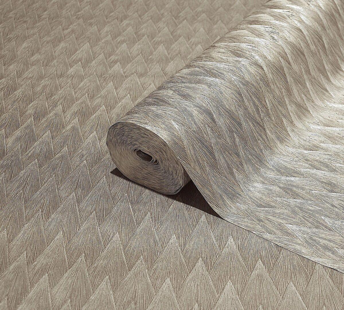 Geometric Design Wallpaper Gray Code 23202-2 - Image 1