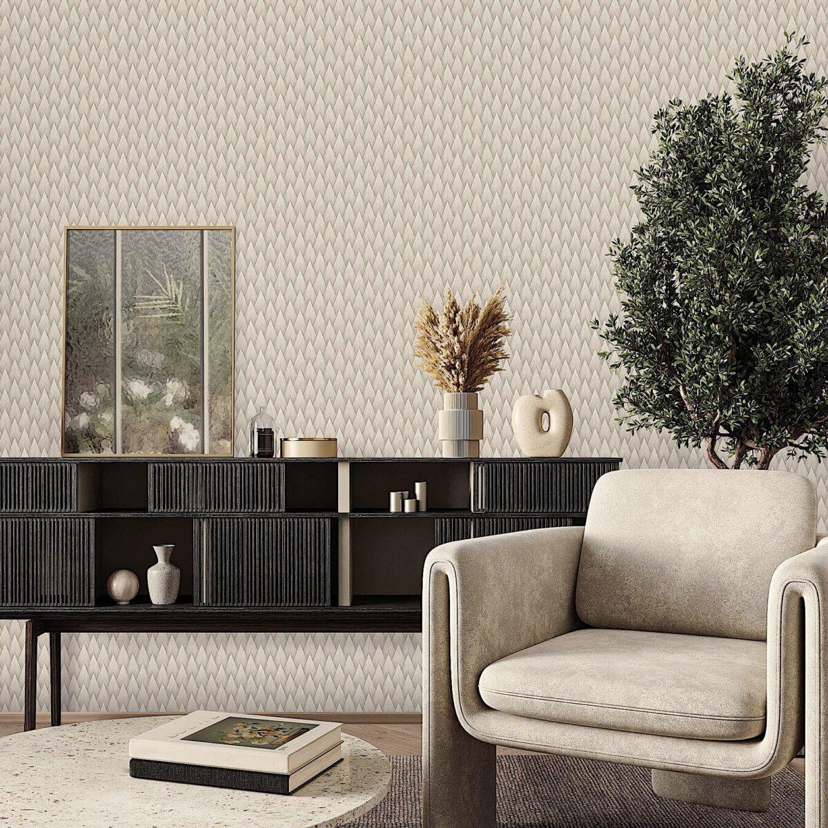 Geometric Design Wallpaper Gray Code 23202-2 - Image 2