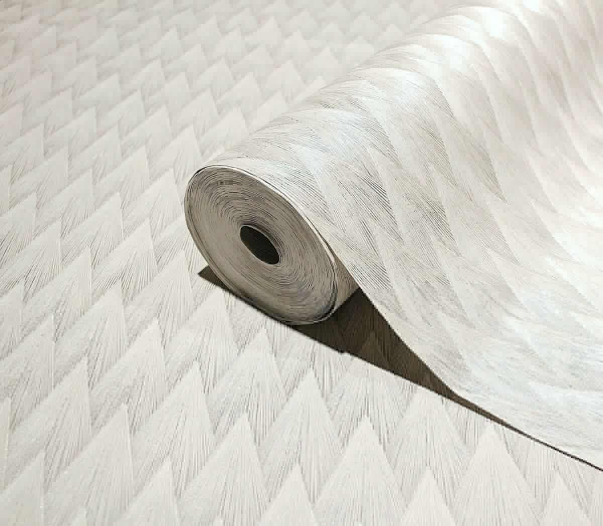 Geometric Design Wallpaper White Code 23202-1 - Image 1