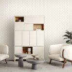 Geometric Design Wallpaper White Code 23202-1 - Image 2