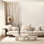 Geometric Design Wallpaper White Code 23202-1 - Image 4