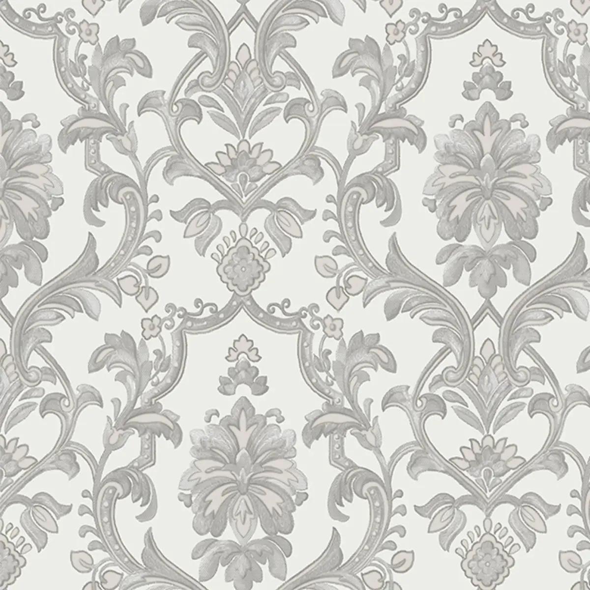 Classic Damask Design Wallpaper Gray Code 1407-3 - Image 5
