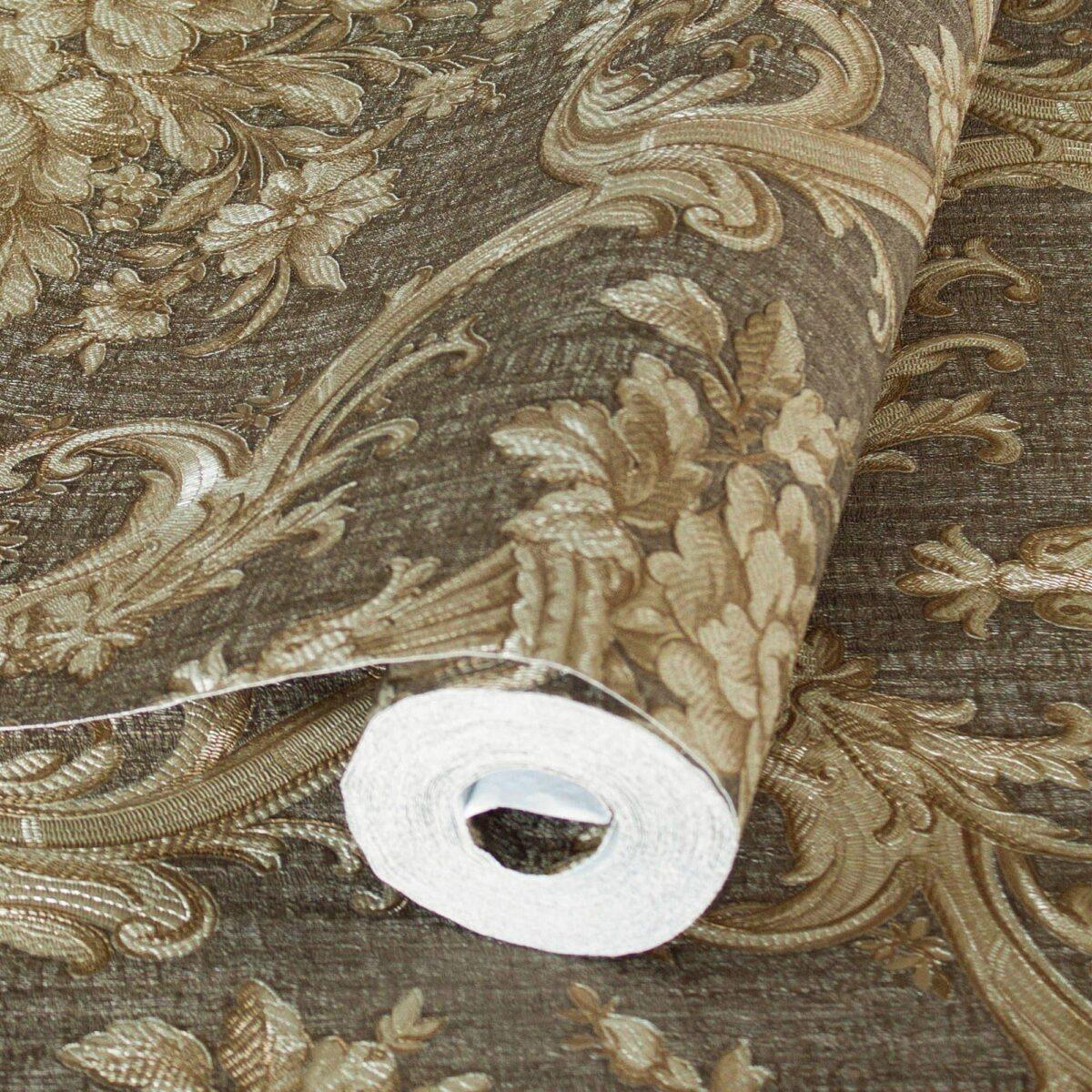 Classical Damask Wallpaper Brown  Code 1310-5 - Image 1