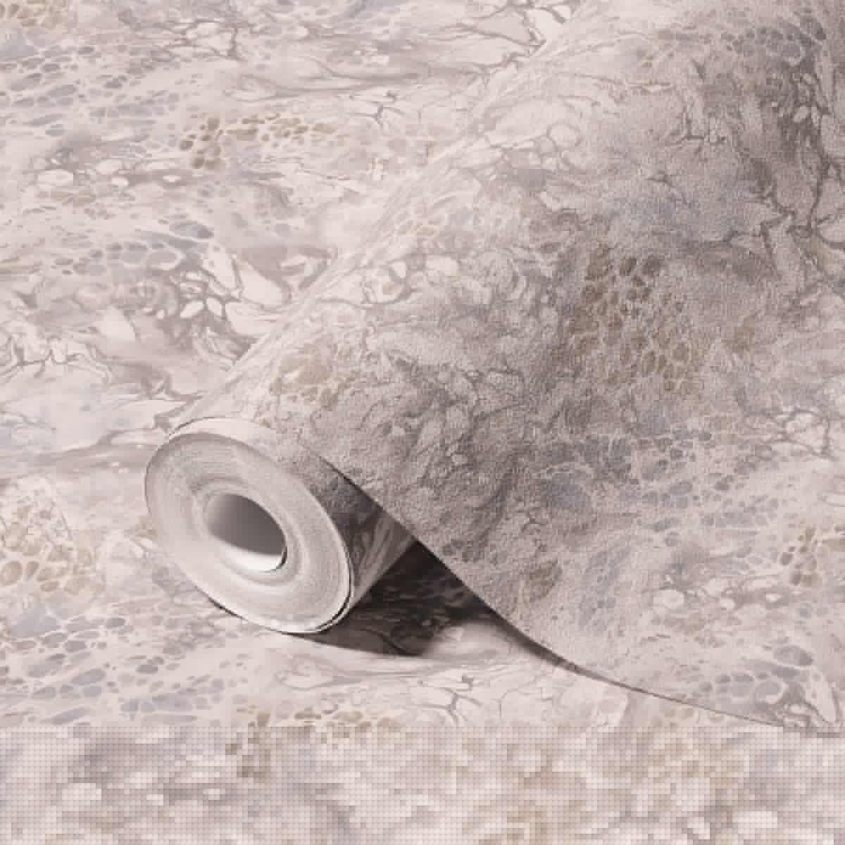 Modern Stone Design Wallpaper Silver Code 23101-3 - Image 1