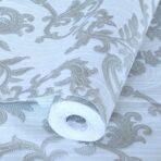 Floral Damask Wallpaper Silver Code 1305-2