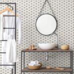 3D Rounded brick wall pattern wallpaper Cream Code 7814-1 - Image 5
