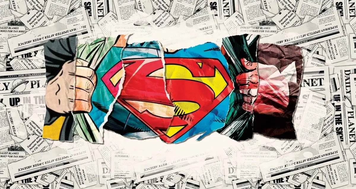 SUPERMAN MURAL WALLPAPER, Available in Various Paper Texture, Code WB2033. 105 CM WIDE ROLL PANELS. - Image 1
